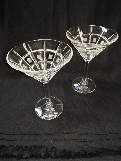 Marquis Waterford Crystal Martini Glasses Pair Etsy Crystal