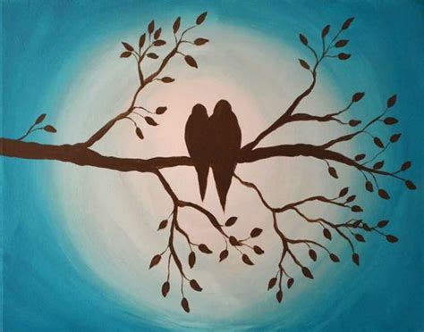 Birds on Branch Painting and Class - Just Paint It Blog | Canvas
