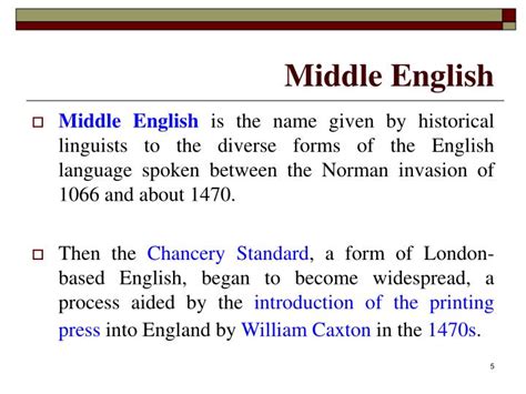 Ppt Middle English 1066 1500 Powerpoint Presentation Id5832804