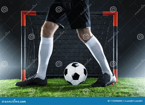 Soccer Championship Concept With Soccer Playerfootball Match Stock