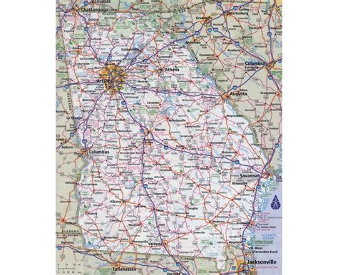 Large Detailed Roads And Highways Map Of Georgia State Vidianicom Images