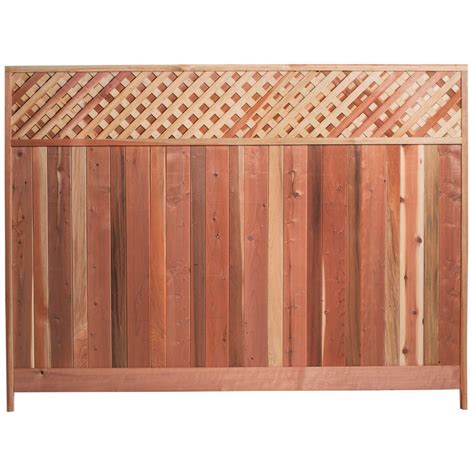 Get the best deals on fence panels. Mendocino Forest Products 6 ft. H x 8 ft. W Redwood ...