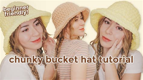 Super Easy Crochet Chunky Bucket Hat Tutorial Beginner Friendly