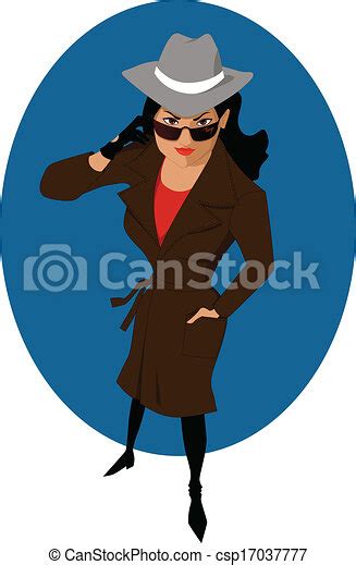 Author(s):ba zhua yu tiao zao. Vectors Illustration of Female secret agent or private ...