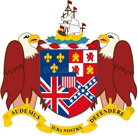 Coat Of Arms Of The State Of Alabama America Stock Illustration