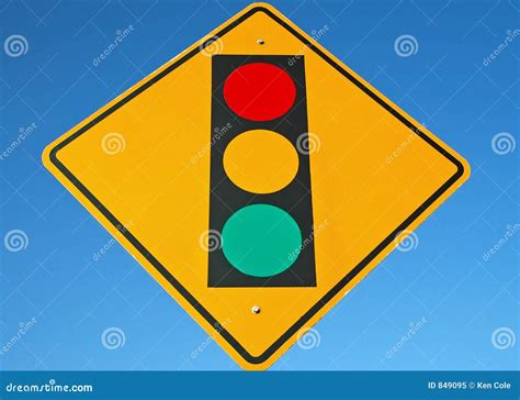 Street Sign Traffic Light Ahead Royalty Free Stock Photo Image 849095