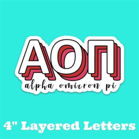 Alpha Omicron Pi Sorority Stickers Bulk Order Perfect For Etsy