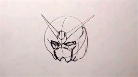 How To Draw A Gundam Head Youtube