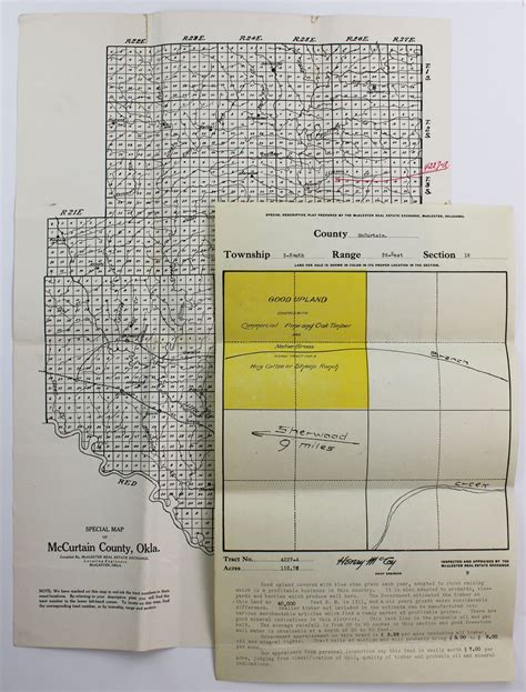 Special Map Of Mccurtain County Okla With Plat Map Oklahoma