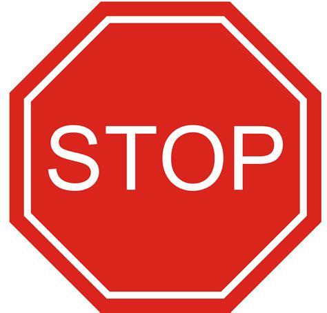 Blank Stop Sign Printable - ClipArt Best png image