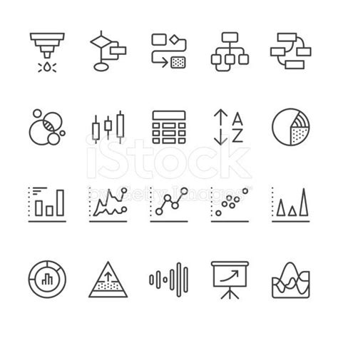 Chart Types & Data Visualization related vector icons. | Data icon