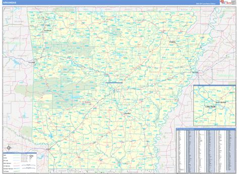 Wall Maps Of Arkansas