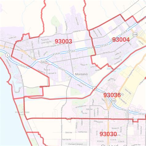 Ventura County Ca Zip Code Map