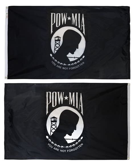 Powmia Flag 3x5ft Nylon Double Sided