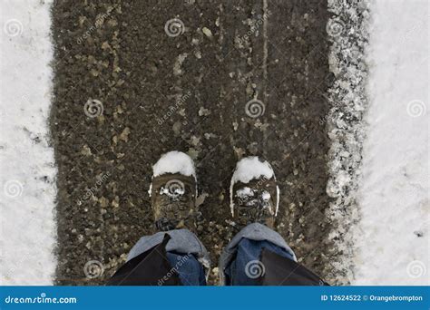 Snowy Feet Stock Photo Image Of Slush Road Winter 12624522