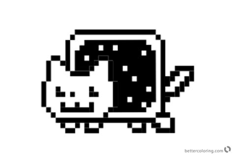 Small Nyan Cat Coloring Pages Free Printable Coloring Pages