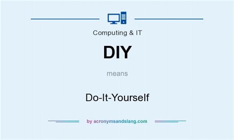 Diy Do It Yourself In Common Miscellaneous Community By