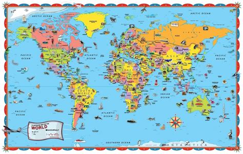 Printable World Map With Countries For Kids Free Printable Maps
