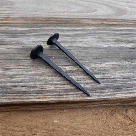 Hand Forged Iron Nails Different Sizes Rustic Farmhouse Style Etsy