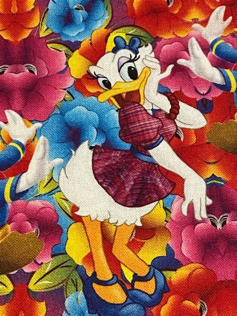Donald Duck Fabric 100 Cotton Fat Quarters Mickey Mouse Fabric Daisy