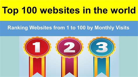Top 100 Websites In The World Ranked By Monthly Visits Youtube