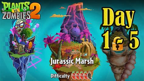 Plants Vs Zombies 2 Jurassic Marsh Day 1 5 Kido Gaming 83 Youtube