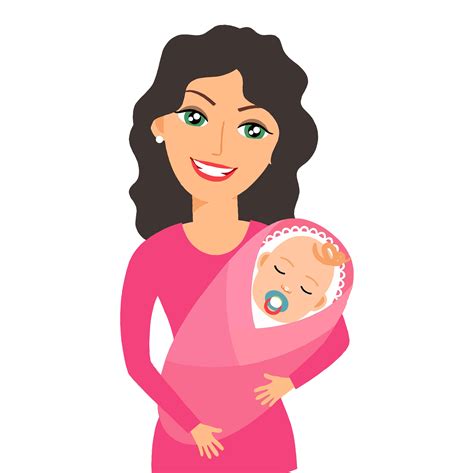 Mother Infant Cartoon Child Mother With Baby Clipart Free Clip