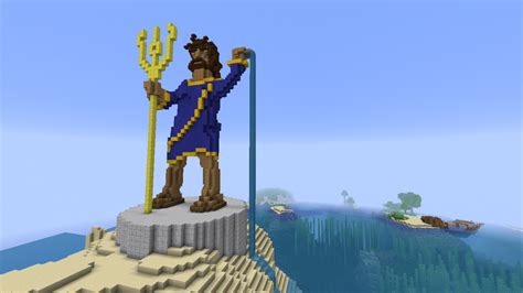 Poseidon Statue Minecraft Map