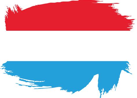 Luxembourg National Flag Painted Clipart Free Download Transparent