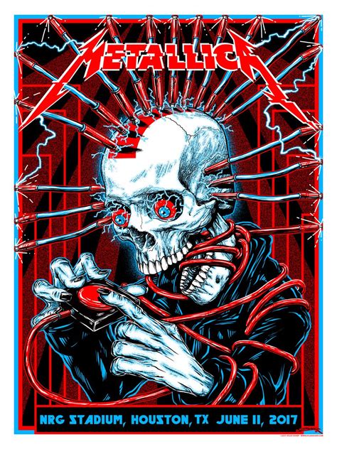 Metallica Houston Poster By Kyler Sharp Release Metallica Art Rock