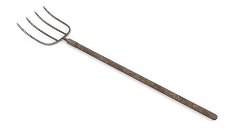 3d Model Old Rusty Pitchfork Vr Ar Low Poly Cgtrader