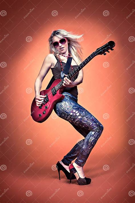 Rock And Roll Girl Stock Image Image Of Face Roll Instrument 24840673