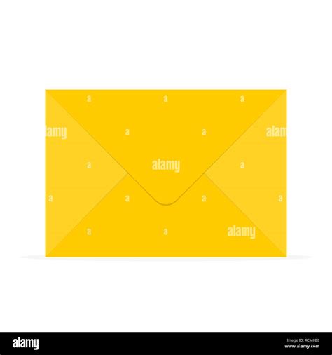 El Icono Del Sobre Amarillo En Un Diseño Plano Ilustración Vectorial