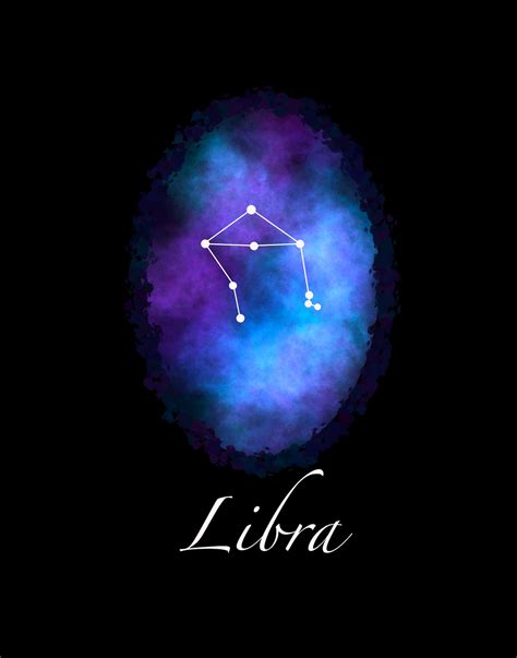 Libra Constellation Art Imprimable Etsy