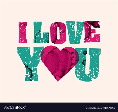 I Love You Concept Stamped Word Art Royalty Free Vector