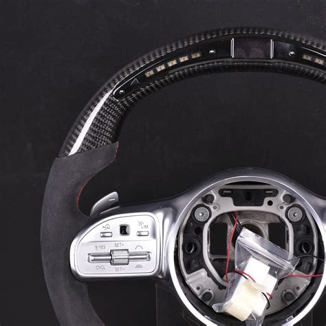 Carbon Fiber Led Steering Wheel For Benz Ford Shelby Gt 500 Car