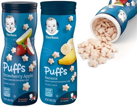 Amazon Deal Gerber Puffs Banana And Strawberry Apple Cereal Snacks