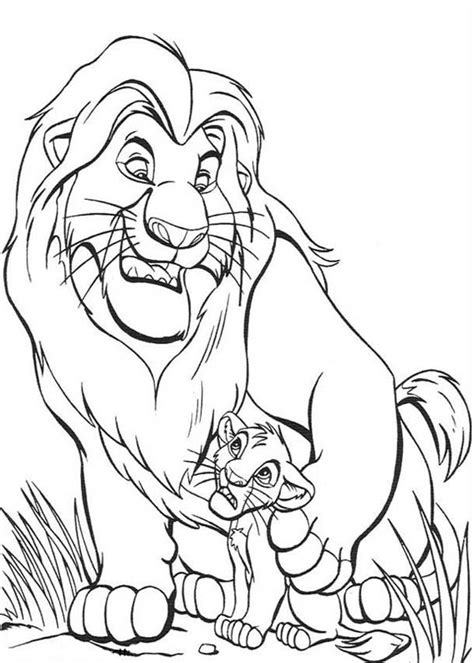 Do share which coloring page your kid liked the most. Mufasa Give Simba Advise In The Lion King Coloring Page ...