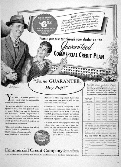 1940 Guaranteed Commercial Credit Co Classic Vintage Print Ad