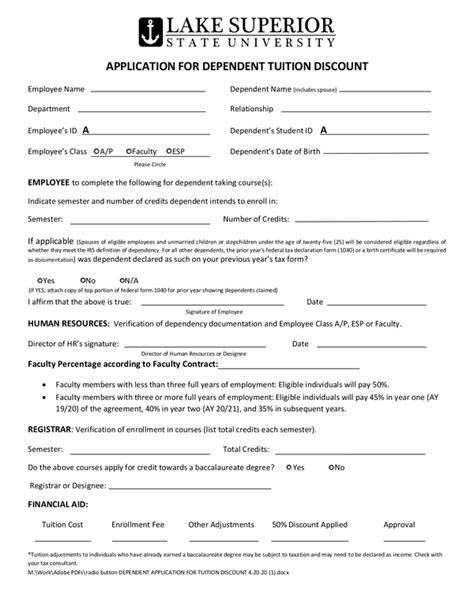Fill Free Fillable Forms Lake Superior State University