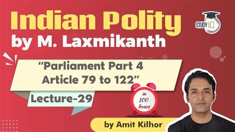Indian Polity By M Laxmikanth For Upsc Lecture Parliament