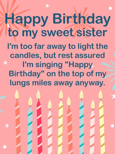 Maybe you would like to learn more about one of these? To my Sweet Sister - Happy Birthday Wishes Card | Birthday ...