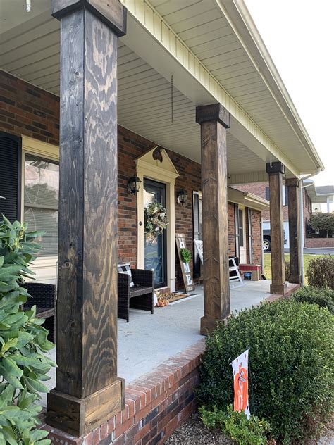DIY wooden porch columns | Wood columns porch, Wooden porch, Wooden columns