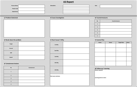 A3 Excel Template Visit Our Site To See How You Can Create Your Own A3