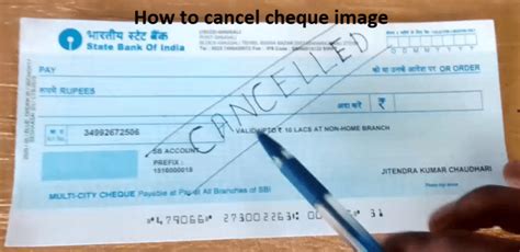 Cancel Cheque Image How To Cancel For Pf And Banks Seorub