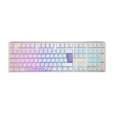 Teclado Ducky One Classic Full Size Pure White Hot Swappable Mx Blue Rgb Pbt Mec Nico Pt