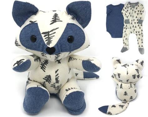 Custom gift ideas custom stuffed animals of pets. Keepsake Memory Fox stuffed animal made from your baby ...