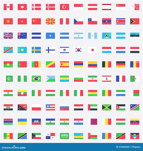 Icons Of Flags Of Different Countries Cartoon Vector Cartoondealer