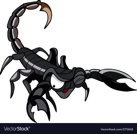 Cartoon Evil Scorpion Royalty Free Vector Image