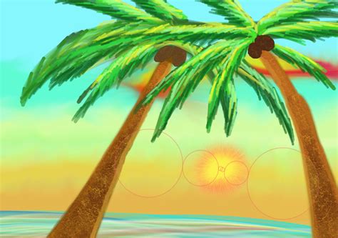 Palm Trees In Sunset By Newtypemo On Deviantart